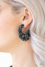 Load image into Gallery viewer, Tropically Torrid - Black earring hoop
