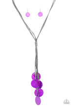 Load image into Gallery viewer, Tidal Tassels - Purple Iridescent Necklace
