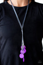 Load image into Gallery viewer, Tidal Tassels - Purple Iridescent Necklace
